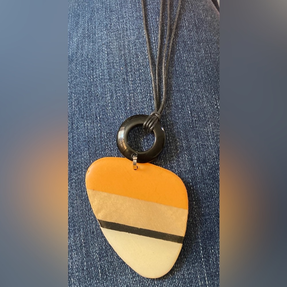 CARACO Leather Strap Pendant Necklace